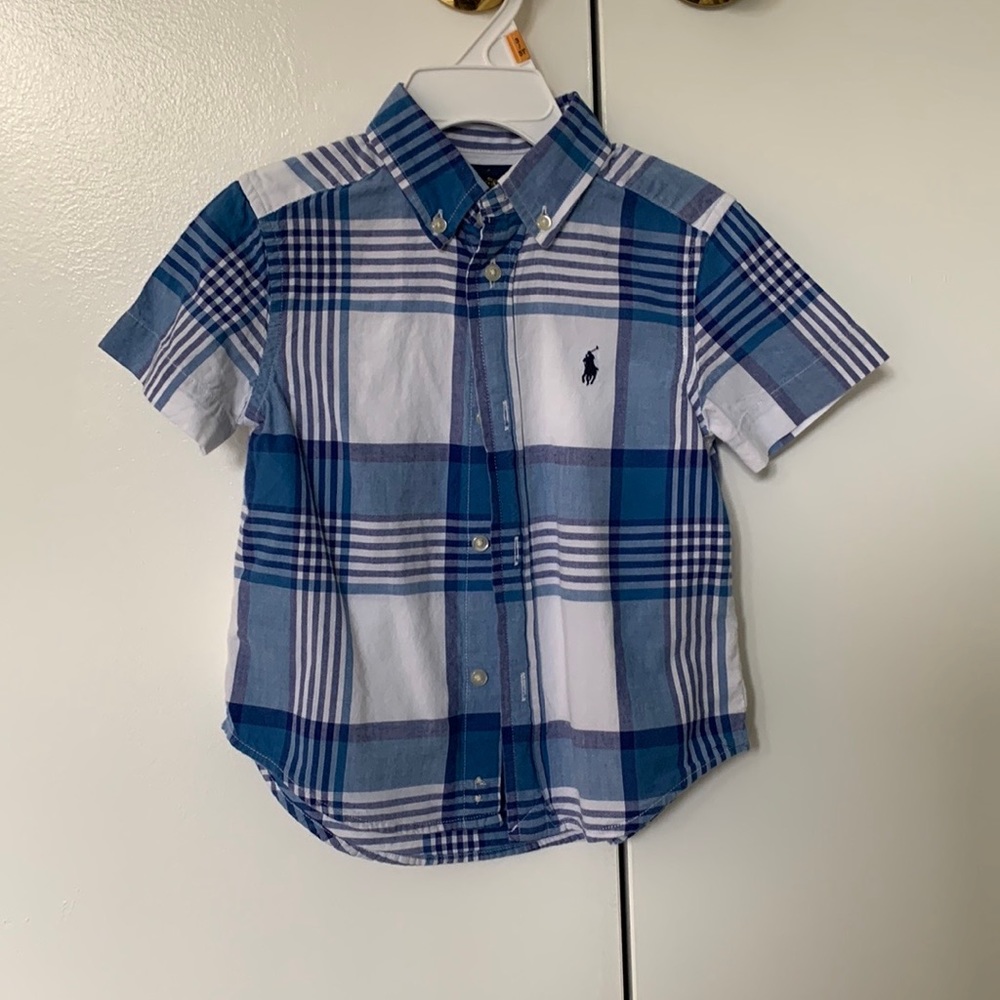 Ralph Lauren toddler boys madras shirt button down Oxford 2t